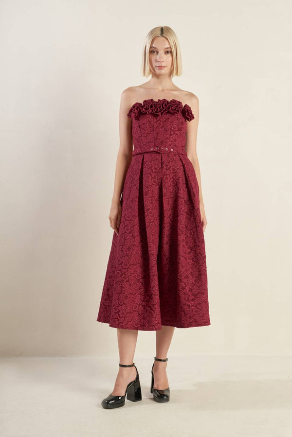 glorious-shine-woven-midi-dress Flying Tomato-Sophia's StyleDRESSES-1